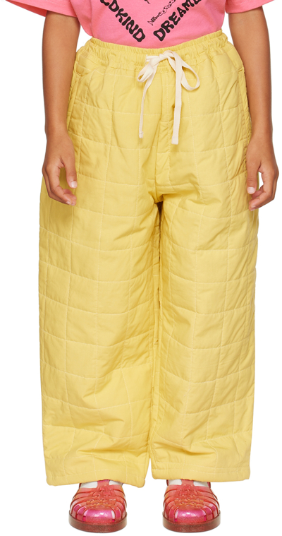 Wildkind Kids Yellow Liner Trousers In Olive