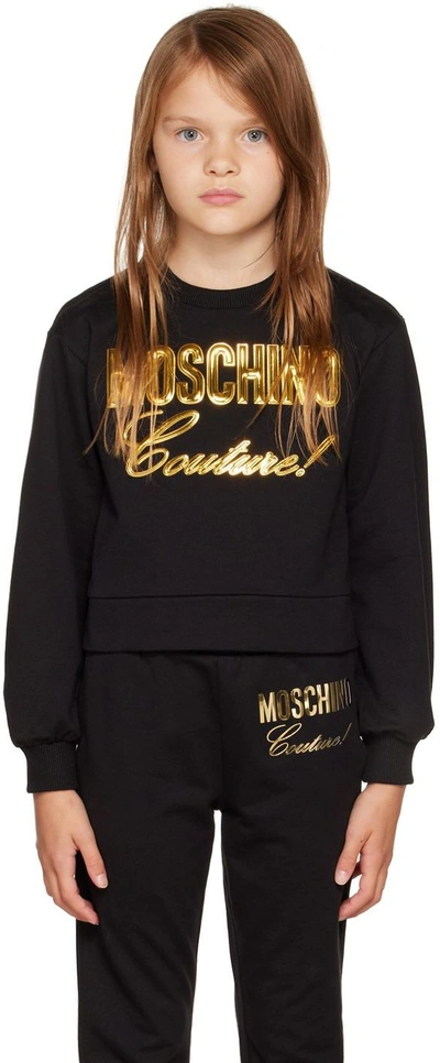 Moschino Kids Black 'couture' Sweatshirt In Var. 60100 Black