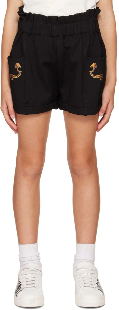 Moschino Kids Black Handles Shorts In Var. 60100 Black