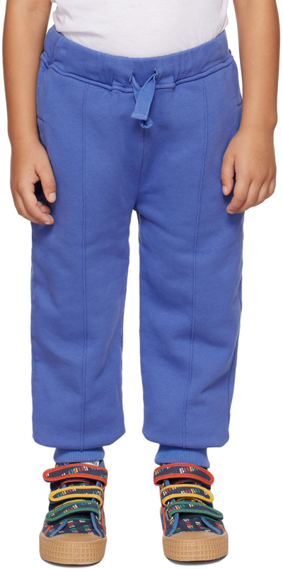 Repose Ams Kids Blue Organic Cotton Lounge Pants In Sailing Blue