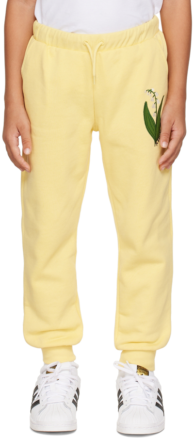 Mini Rodini Kids Yellow Lily Of The Valley Lounge Pants