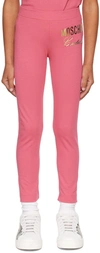MOSCHINO KIDS PINK 'COUTURE' LEGGINGS
