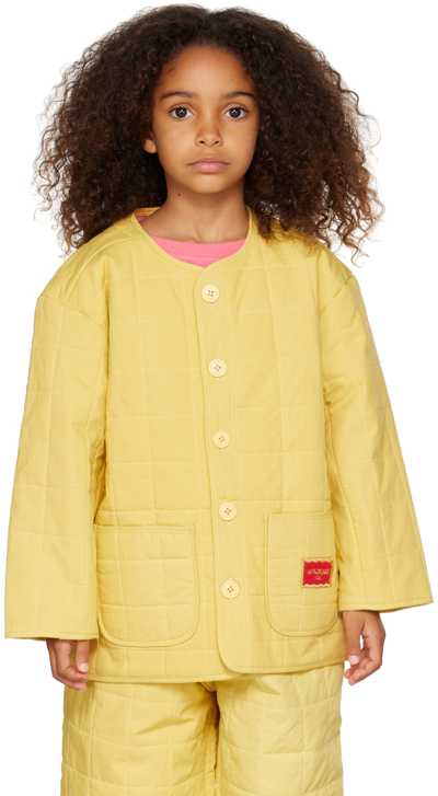 Wildkind Kids Yellow Liner Jacket In Olive