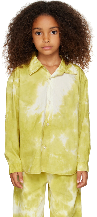 Wildkind Kids Green Tie-dye Jason Shirt In Tie Dye Olive