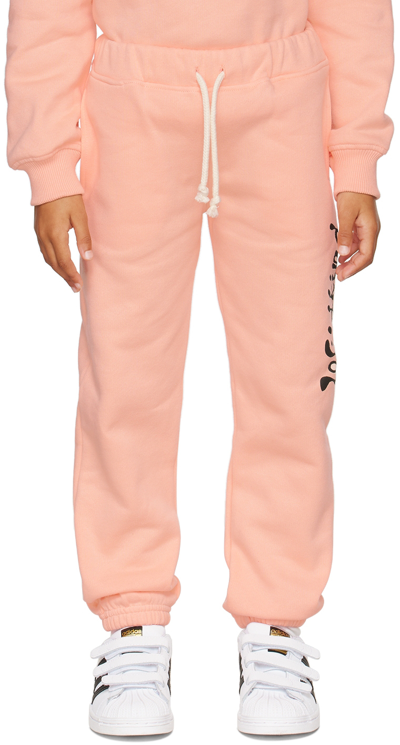 Wildkind Kids Pink Geoff Lounge Pants In Peachy Pink