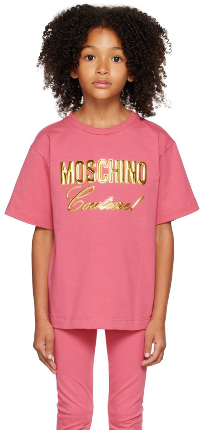 Moschino Kids Pink 'couture' T-shirt In Var. 50716 Carmine R