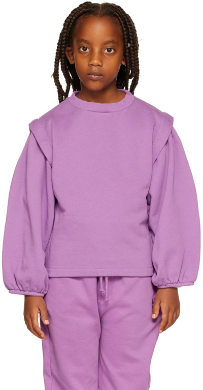 Repose Ams Kids Purple Pie In The Sky Sweatshirt In Purple Love