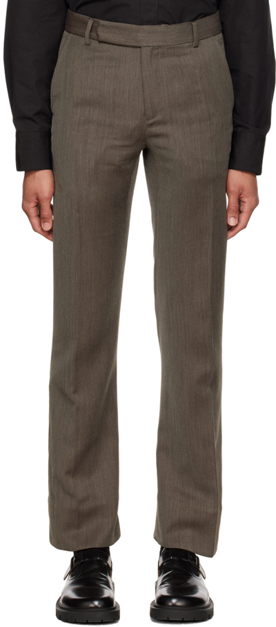 Cornerstone Brown Bell-bottom Trousers In Black Wood