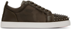 CHRISTIAN LOUBOUTIN KHAKI LOUIS JUNIOR SPIKES SNEAKERS