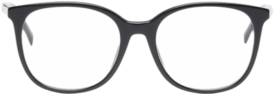 Kenzo Black Oval Glasses In Shiny Black