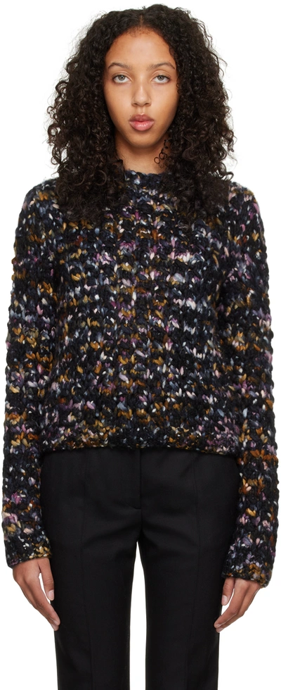 Gabriela Hearst Bower Cashmere Sweater In Black Multi Space Dye