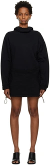 DION LEE BLACK INTERLOCK MASK HOODIE