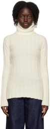 House Of Dagmar Off-white Marcel Turtleneck In Ivory