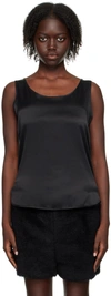 Max Mara Leisure Pan Stretch-silk Tank Top In 010 Black