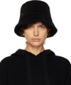 Max Mara Fiducia Logo Bucket Hat In 002 Black