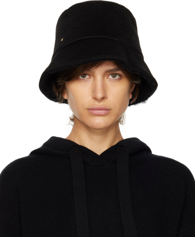 Max Mara Fiducia Logo Bucket Hat In Nero