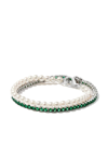 Hatton Labs Silver Pearl And Crystal Bracelets (set Of Two) In Silver