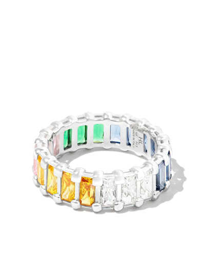 Hatton Labs Crystal-embellished Eternity Ring In Silver