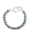 Hatton Labs Sterling Silver Pearl Bracelet In Silver