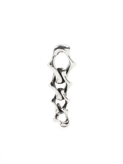 Emanuele Bicocchi Sharp Chain-link Earrings In Silver