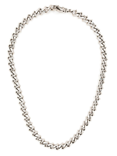 Emanuele Bicocchi Sharp Chain-link Necklace In Sterling Silver