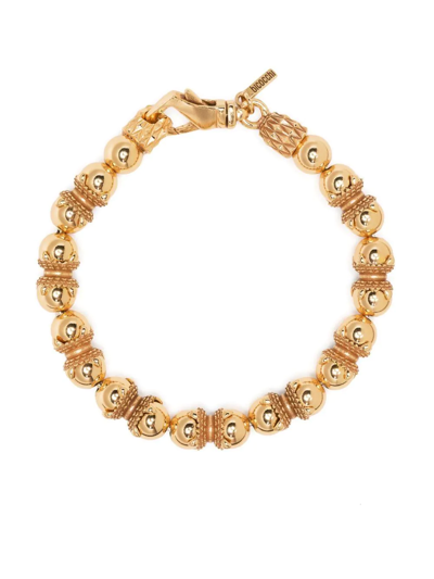 Emanuele Bicocchi Bead-embellished Bracelet In Gold