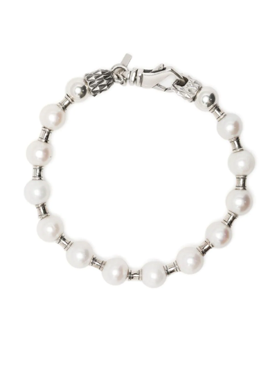 Emanuele Bicocchi Embellished Chain-link Bracelet In White