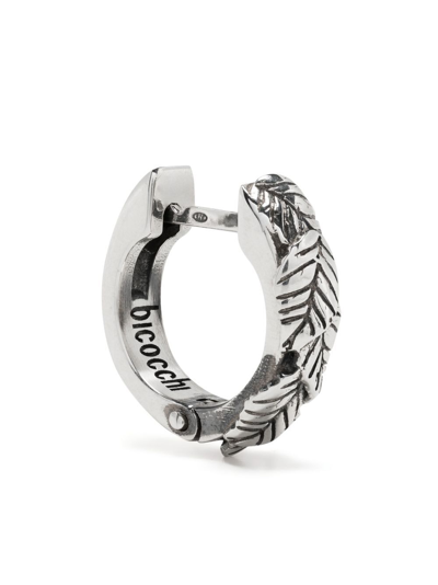 Emanuele Bicocchi Leaves Huggie Hoop Earring In Silver