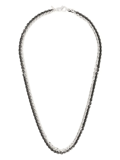 Emanuele Bicocchi Double Chain-link Necklace In Silver