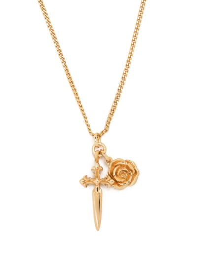 Emanuele Bicocchi Cross Pendant Necklace In Gold