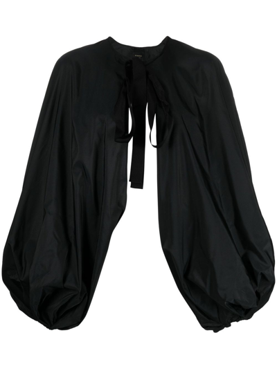 Pinko Oversized Attachable Puff-sleeves In Black