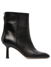 AEYDE LOLA SQUARE-TOE LEATHER BOOTS