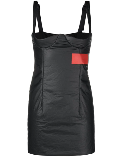 Heron Preston Logo Print Sleeveless Minidress In Black No Color