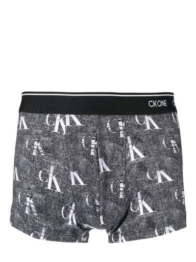 Calvin Klein Logo-print Boxer Shorts In Black