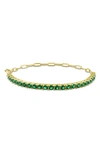Delmar Cz Tennis Bracelet In Green
