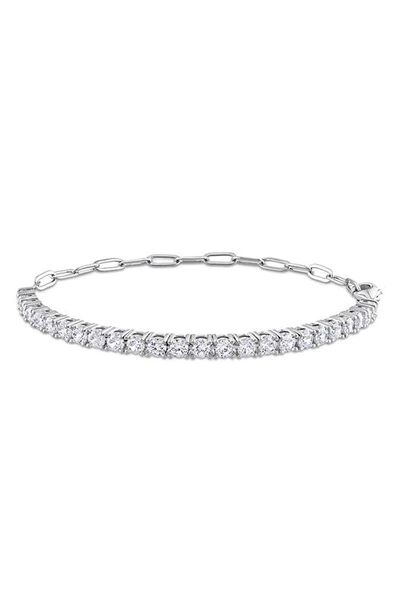 Delmar Cz Tennis Bracelet In White