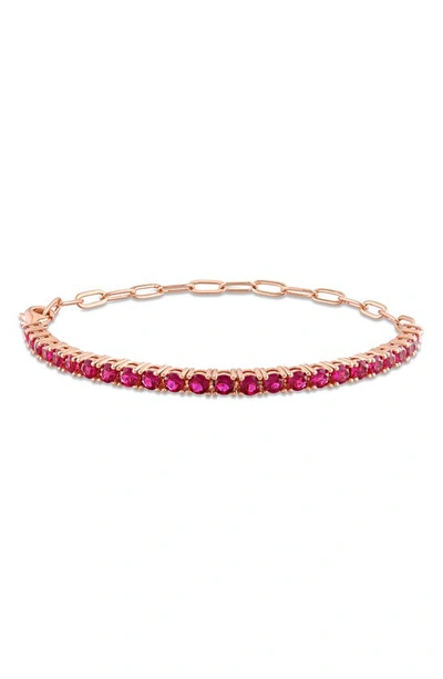 Delmar Cz Tennis Bracelet In Red