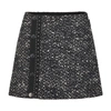 Moncler Tweed Buttoned Mini-skirt In Black
