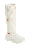 Hunter Women's Wanderer Insulated Tall Slouch Snow Boots In White