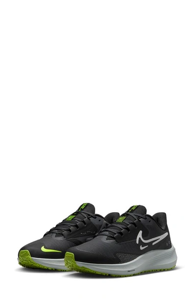 Nike Women's Pegasus 39 Shield Weatherized Road Running Shoes In Black