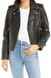 Sam Edelman Leather Moto Jacket In Black