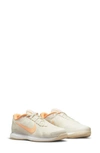 Nike Court Air Zoom Vapor Pro Tennis Shoe In White/ Sanddrift/ Peach