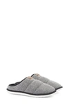 Barbour Nell Faux Fur Lined Quilted Slipper In Grey