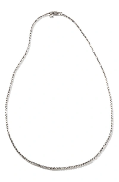 John Hardy Sterling Silver Classic Chain Box Chain Necklace, 22