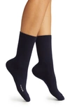 Vince Cashmere Jersey Crew Socks In Navy