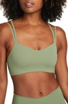 Nike Women's Zenvy Strappy Light-support Padded Sports Bra In Green