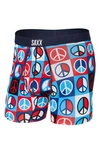 Saxx Vibe Super Soft Slim Fit Boxer Briefs In Peace Yall- Multi