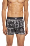 Saxx Vibe Super Soft Slim Fit Boxer Briefs In Black Bandana Republic