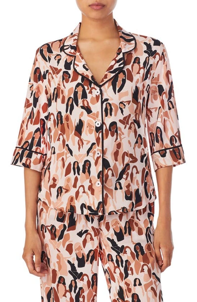 Room Service Pjs Room Service Pajama Top In Beige Multi