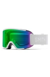 Smith Squad 180mm Chromapop™ Snow Goggles In White Vapor / Green Mirror